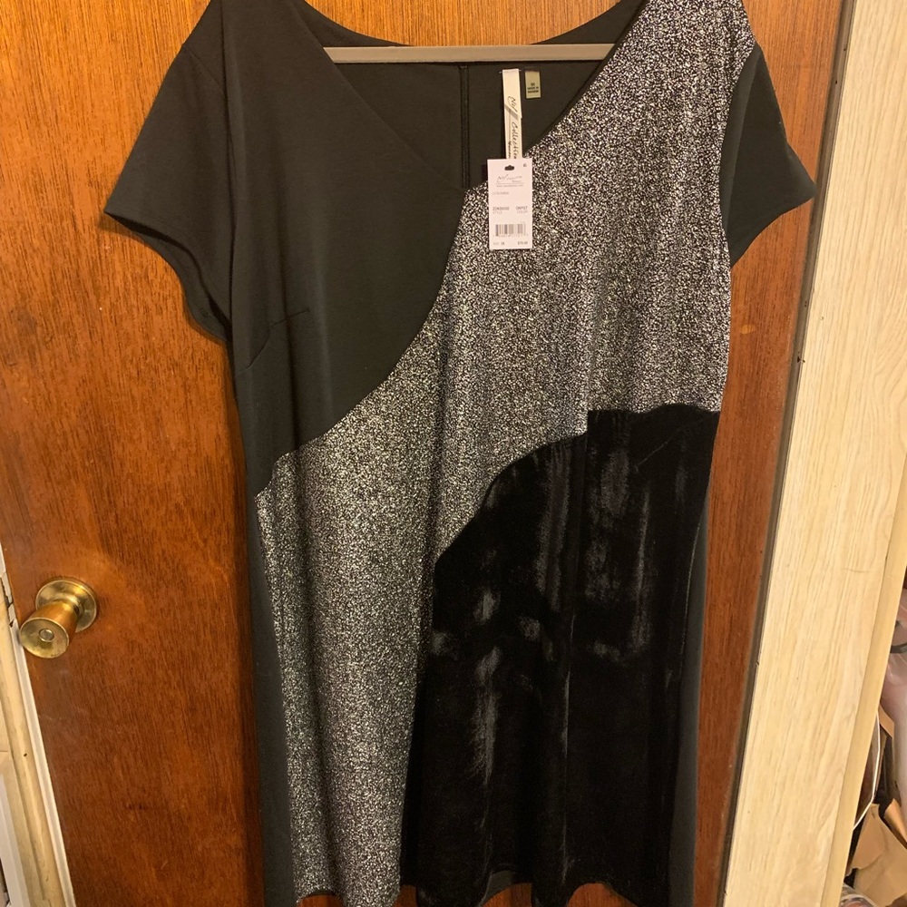 Brand new dress. Black, glitter, velvet 3x
